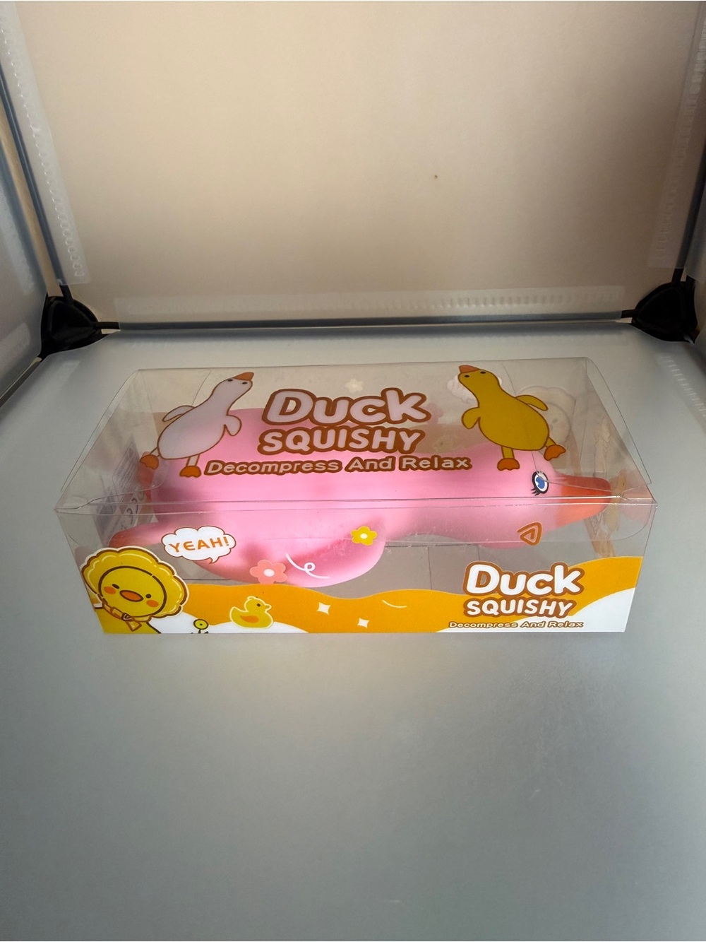 Crunchy ASMR Cute Pink Duck Squishy Toy 🩷🐤